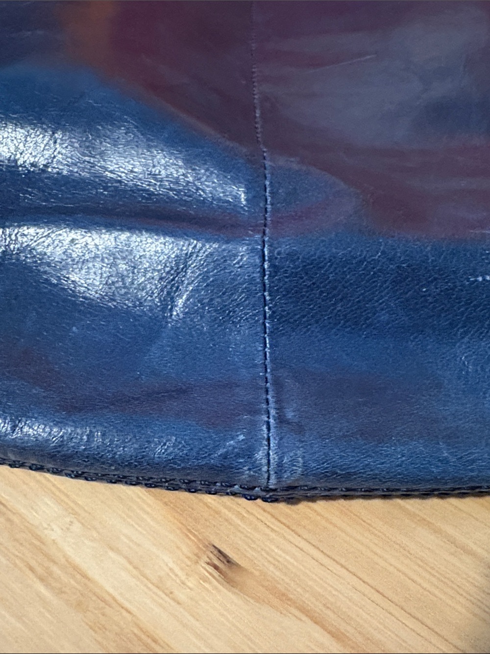 Hobo Classic Navy Leather Bag - Women's Shoulder Purse - Picture 7 of 9